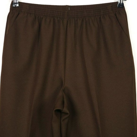 Alfred‎ Dunner Classics Pants Brown Pull On 12 Proportioned Short - Picture 6 of 11